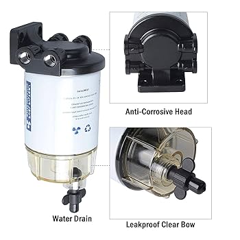 Wadoy Fuel Filter Water Separator for Marine Outboard Motor